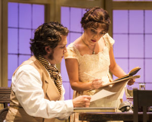 Rafael Goldstein (Septimus Hodge) and Erika Soto (Thomasina Coverly). Photo by Craig Schwartz.