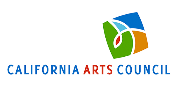 California Arts Council logo in blue, red, green and orange.